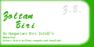 zoltan biri business card